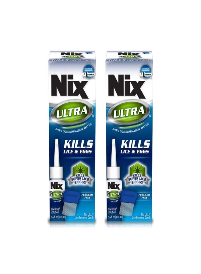 Nix Ultra 2-in-1 Lice Treatment - 3.4 oz, Pack of 2 - Image 1